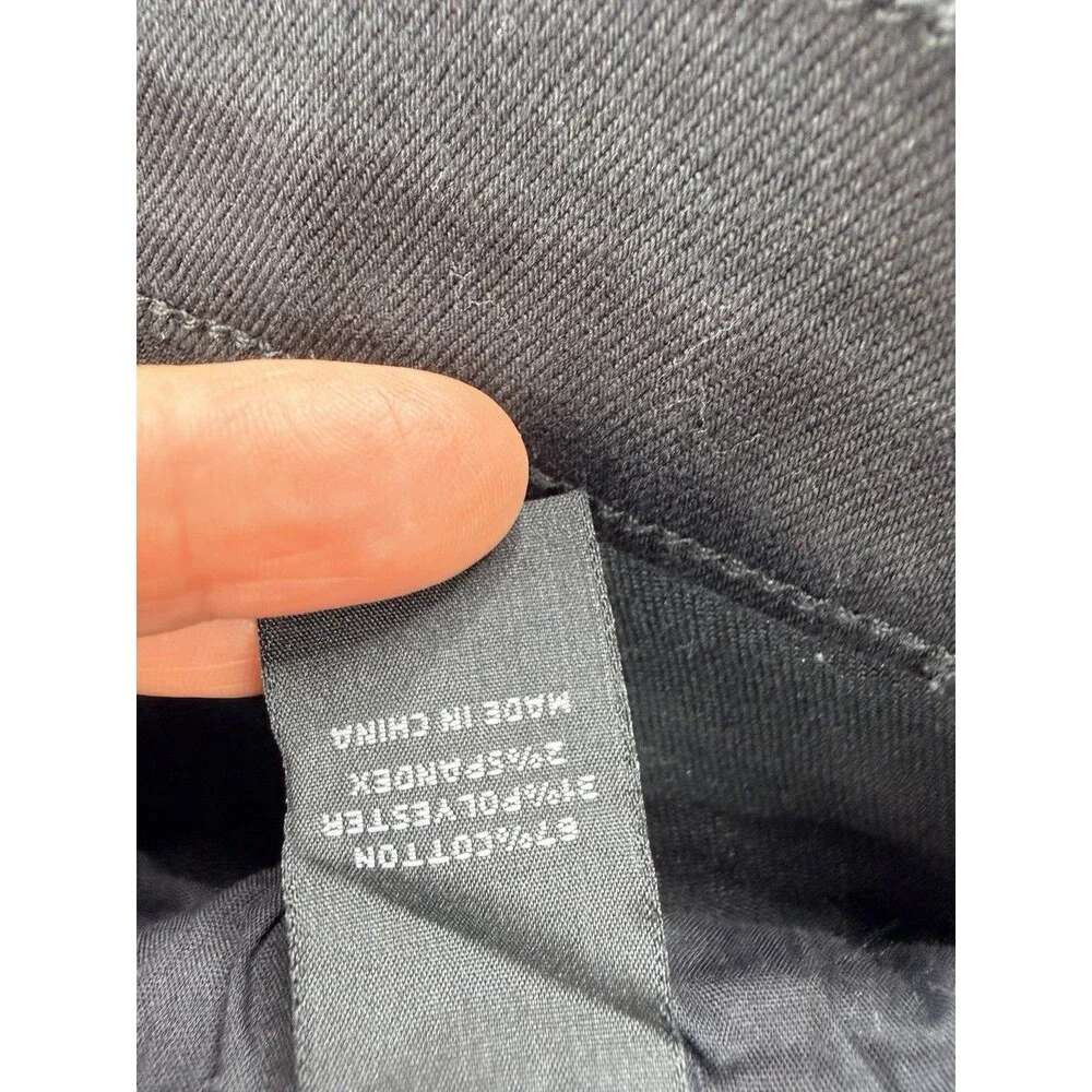 Fashion Nova Men Black Skinny Distressed Jeans 38x31 Stretch Ripped Denim